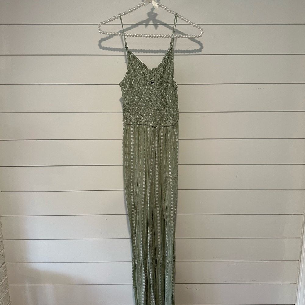 Green jumpsuit